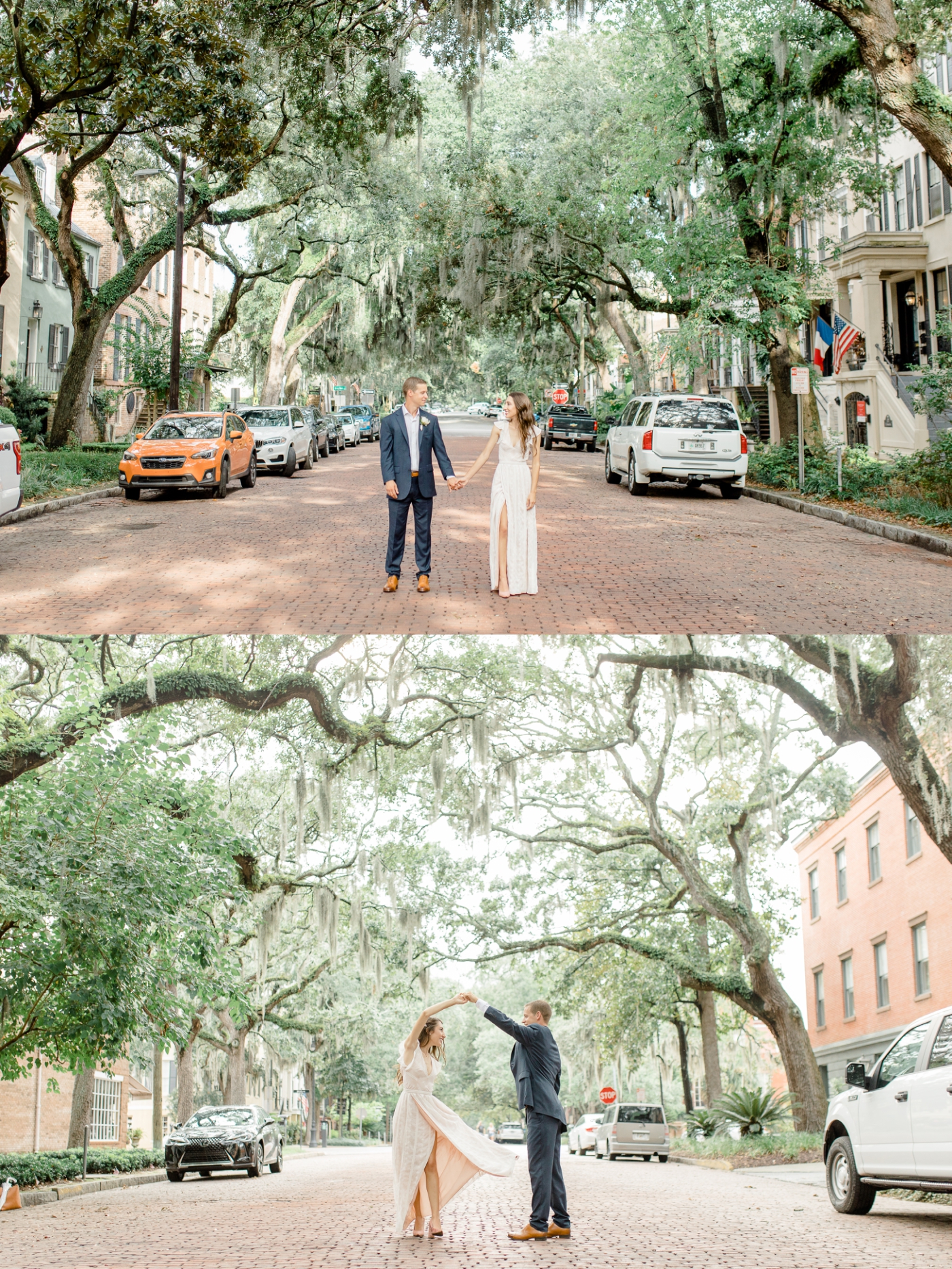 Bride and groom portraits in Lafayette Square