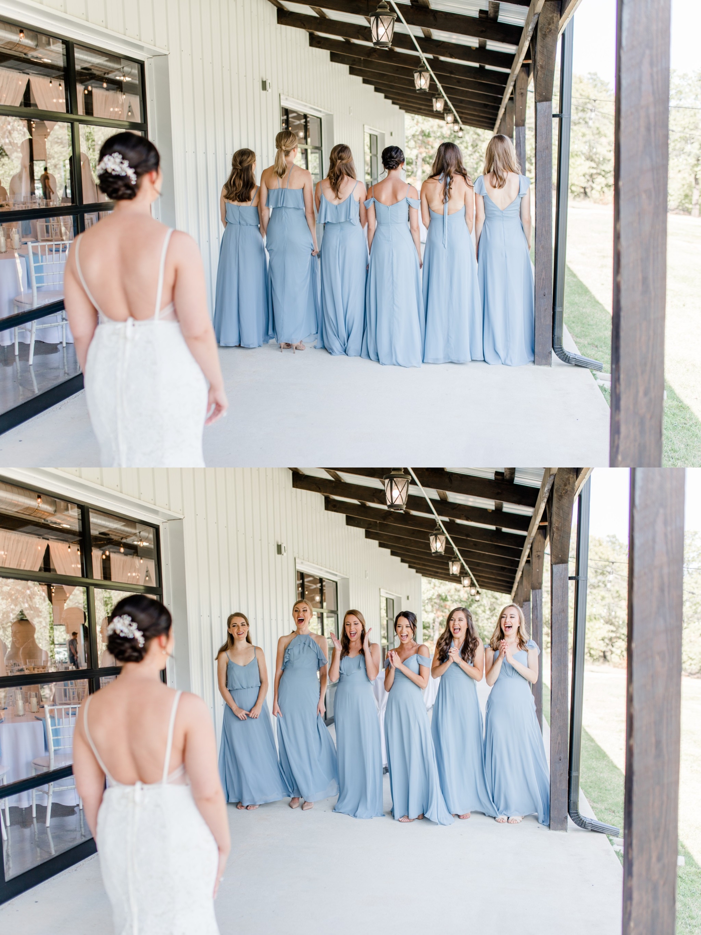 bride and bridal party at Tulsa wedding