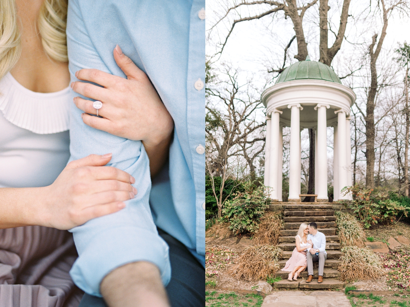 Engagement session at the Villa Terrace at Philbrook Museum