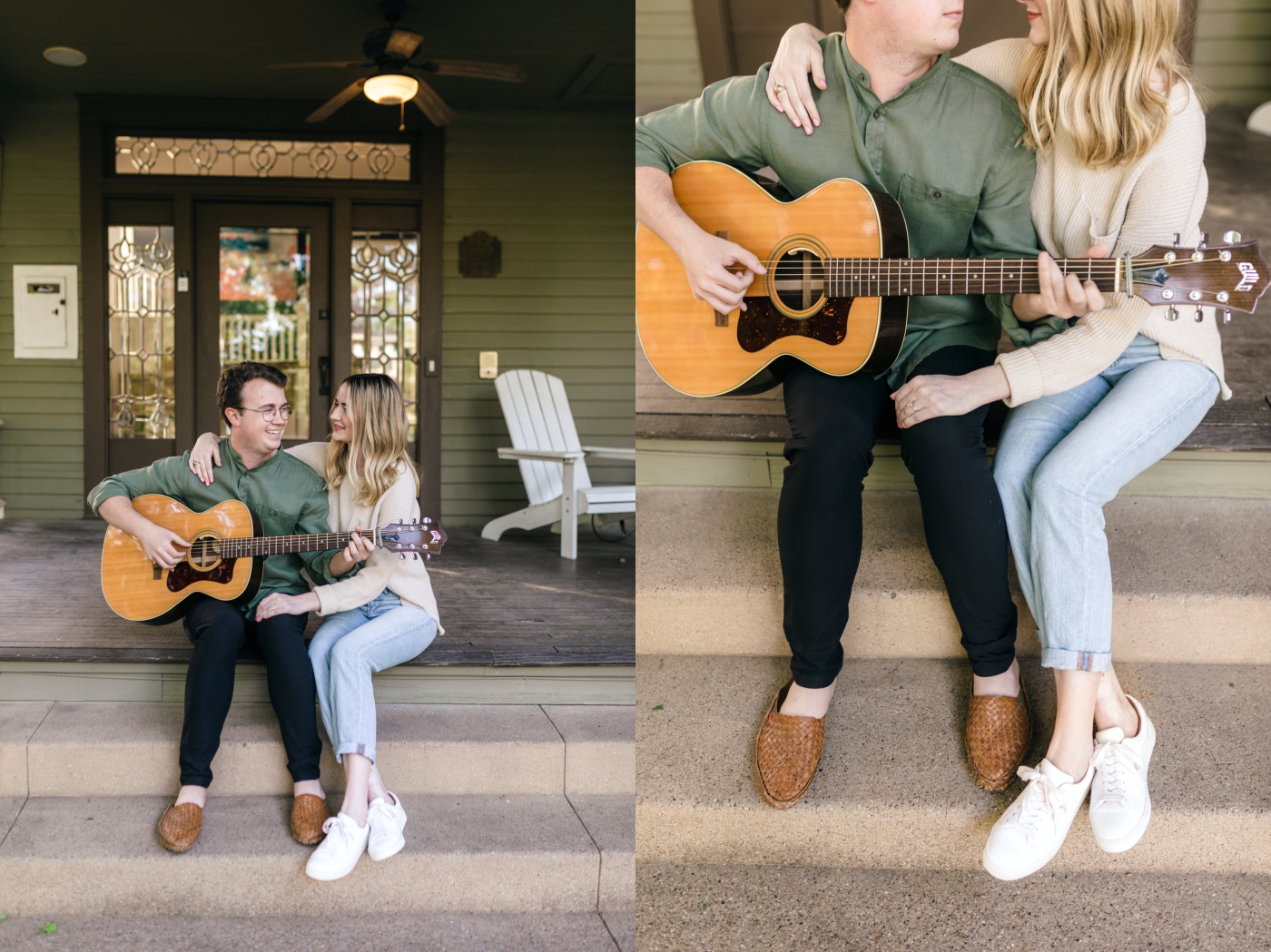 A laid back in-home engagement session in Dallas, Texas