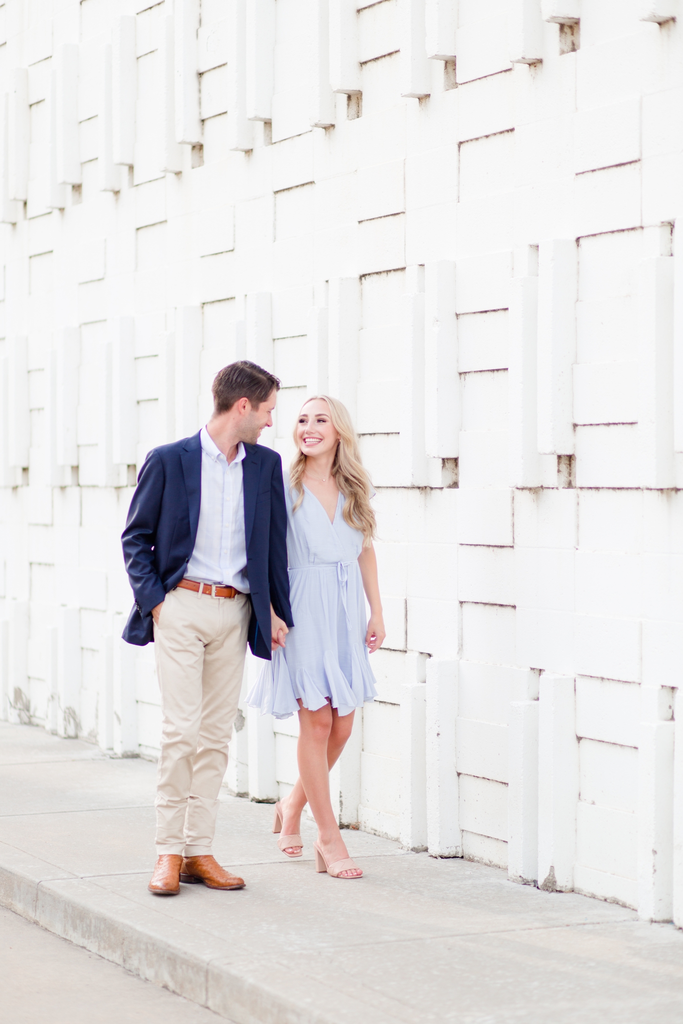 Formal engagement session in downtown Tulsa