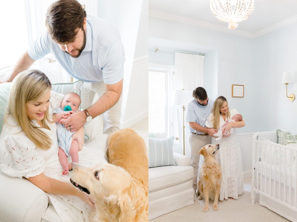 Family session with dog