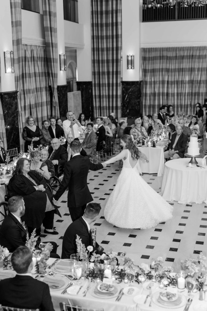 Bride and groom first dance at The Mayo Hotel