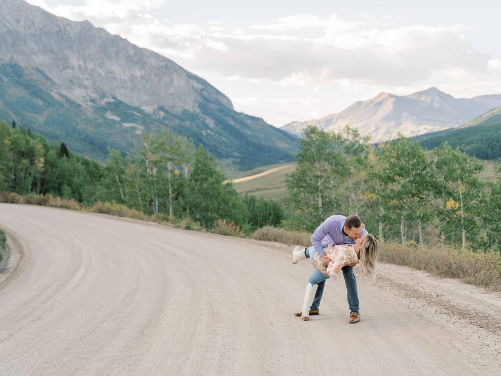 Mountainside engagement session in Colorado