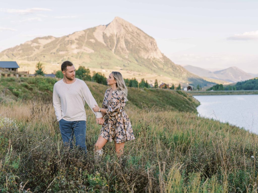 Crested Butte, Colorado mountainside engagement session