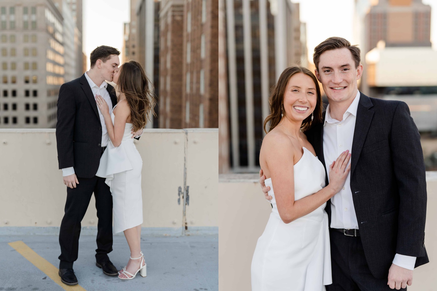 Rooftop engagement session