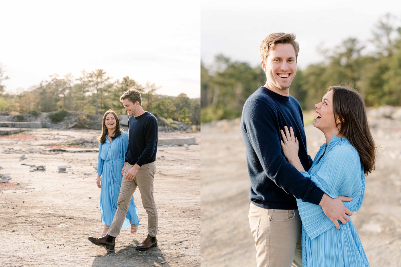 Atlanta engagement session at Arabia Mountain