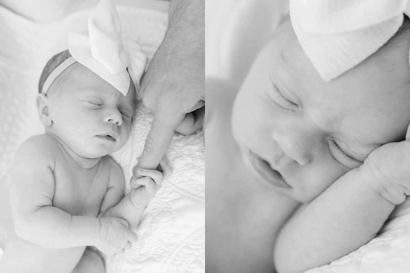 Black and white newborn photos
