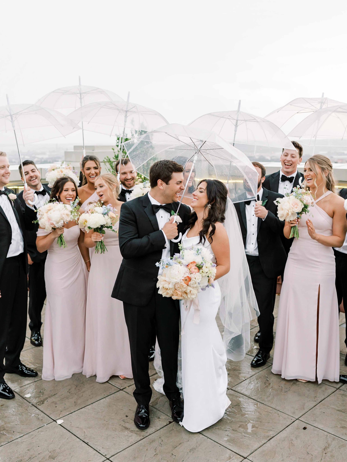 Bridal party portraits at The Mayo Hotel