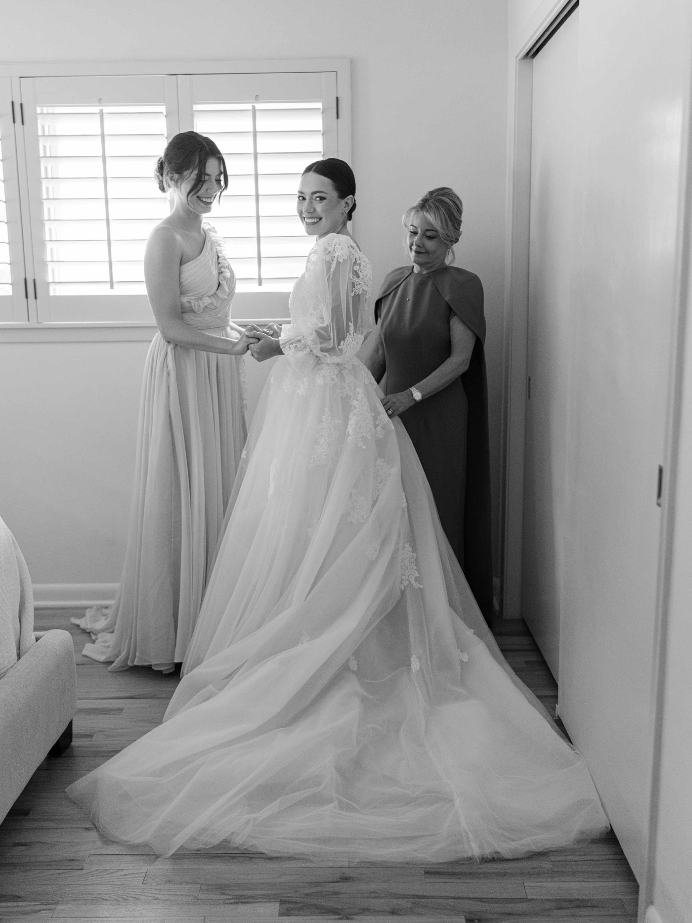 Bride getting ready for her wedding at San Antonio Botanical Garden