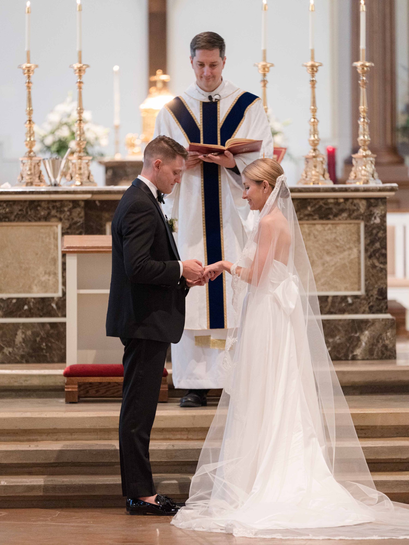 Wedding ceremony at St. Peter's Catholic Church in Beaufort, SC