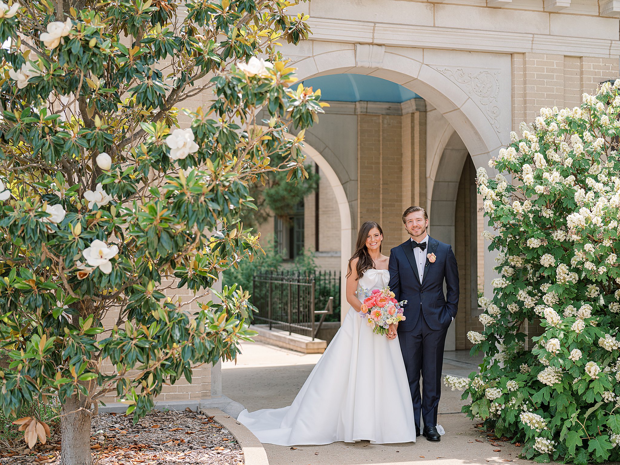 Tulsa wedding photography of a happy couple posing outdoors