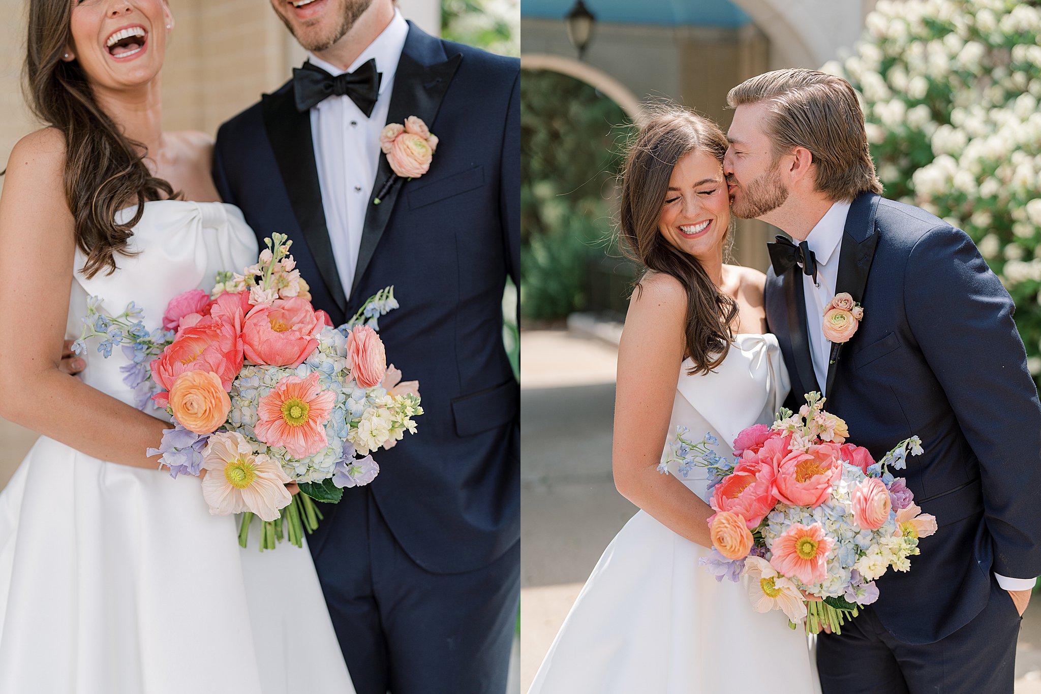 Tulsa wedding photography of a happy couple posing outdoors
