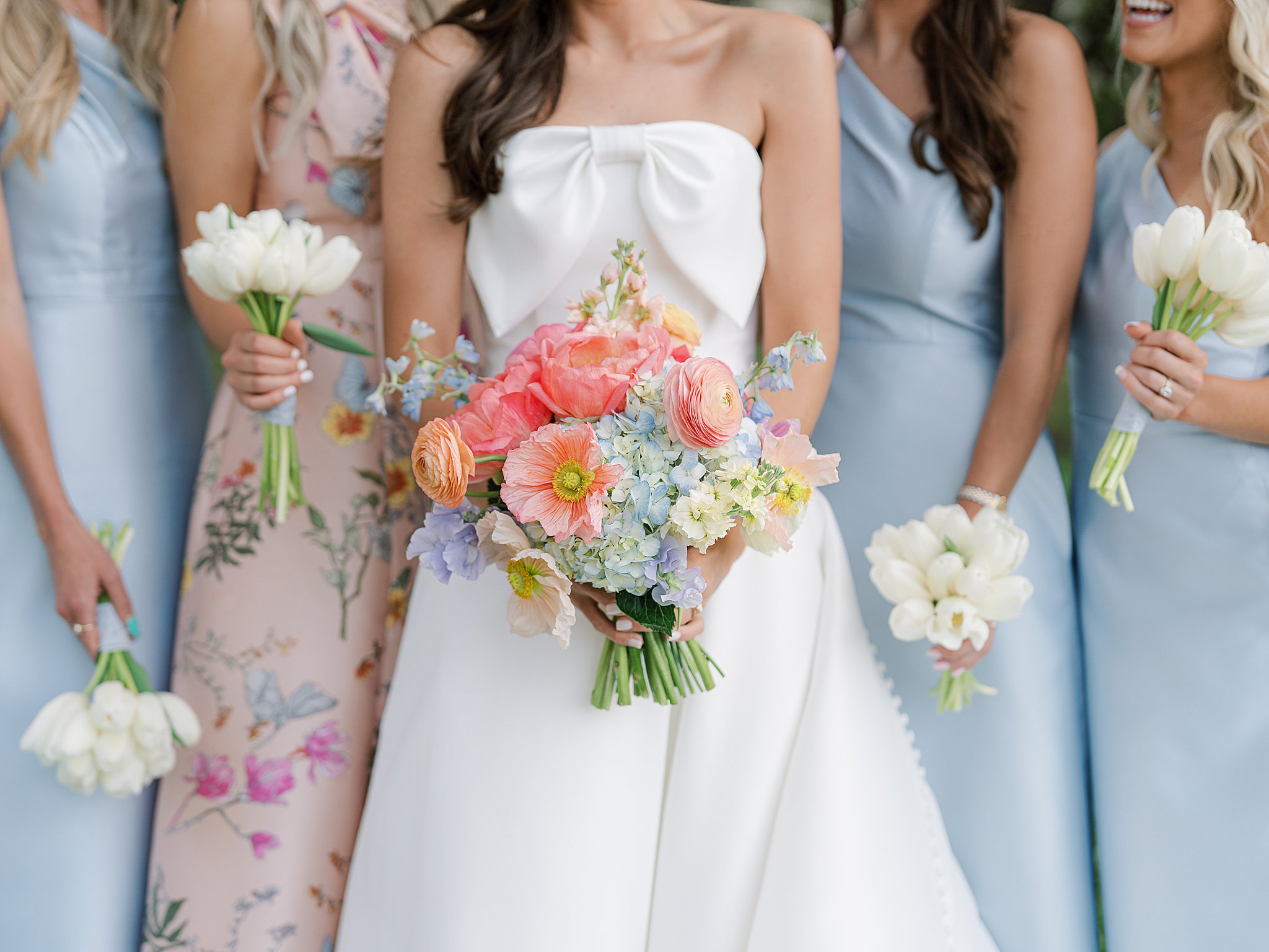 Tulsa wedding photography of wedding floral arrangements and bouquets