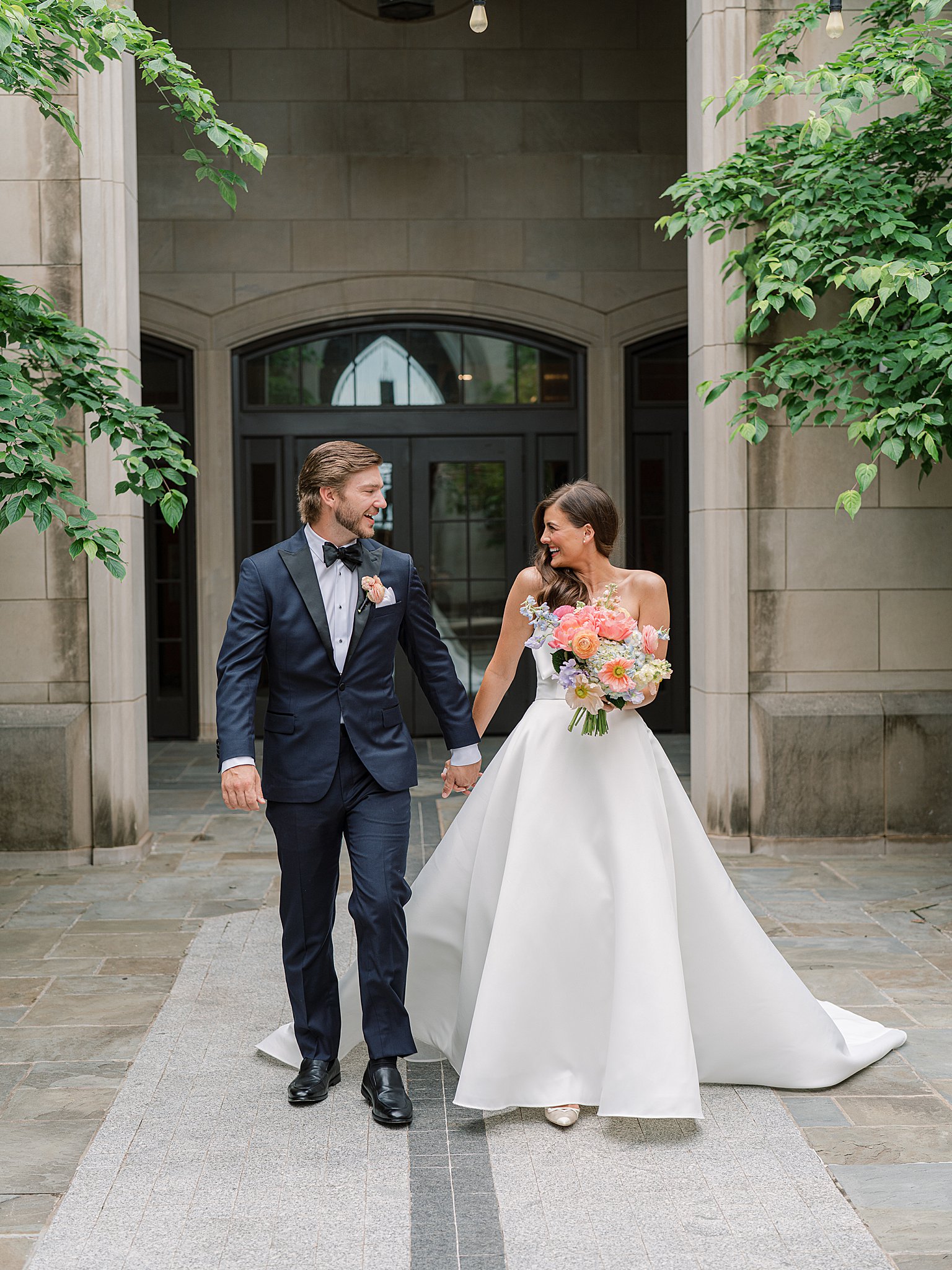 Tulsa wedding photography of bride and groom posing for romantic couple portraits