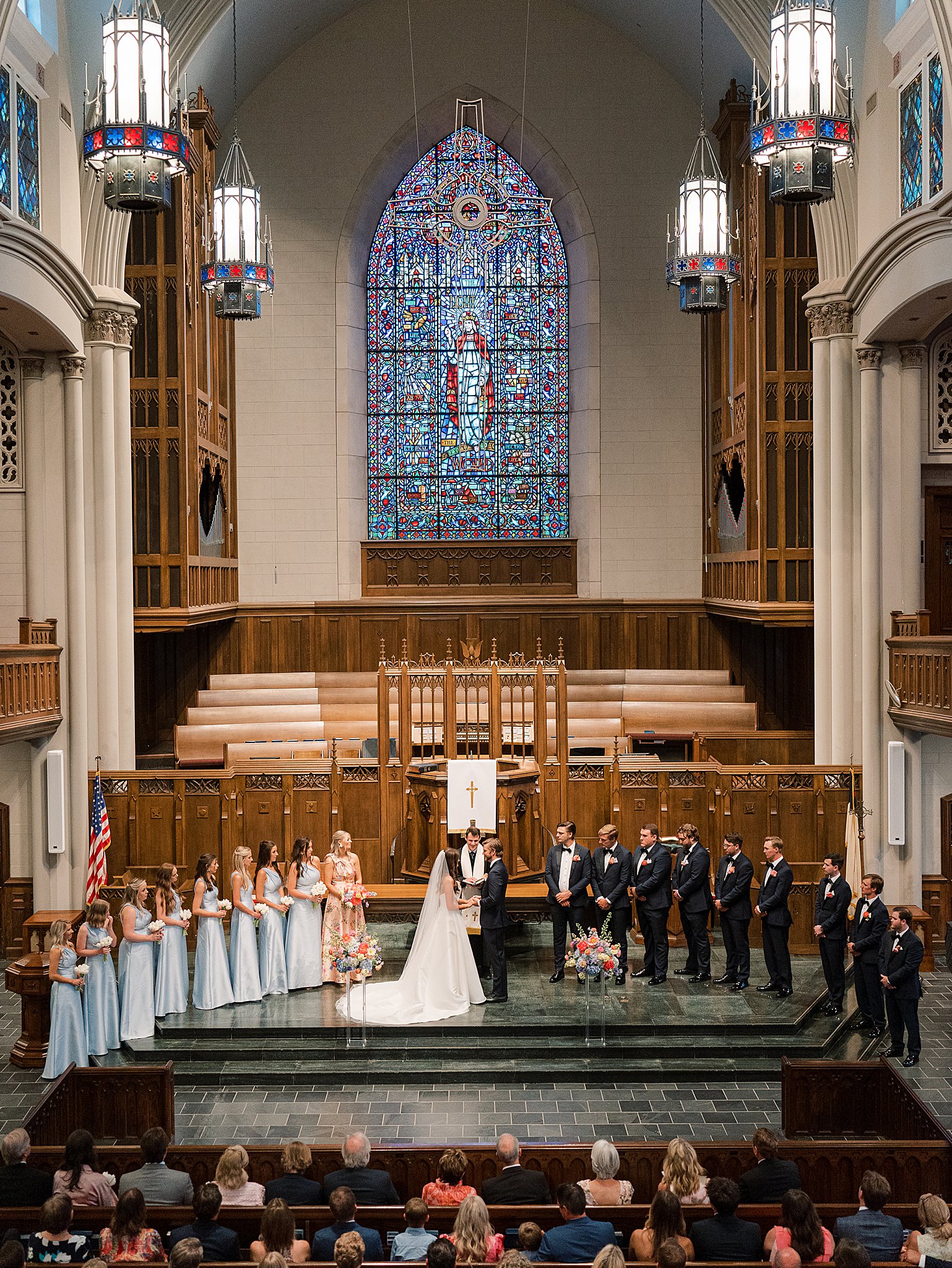 Tulsa wedding photography capturing Chapman and Libby’s wedding ceremony at First Presbyterian Church