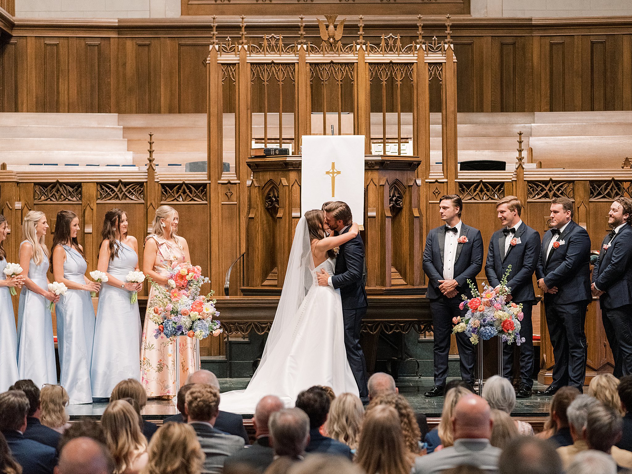 Tulsa wedding photography capturing Chapman and Libby’s wedding ceremony at First Presbyterian Church
