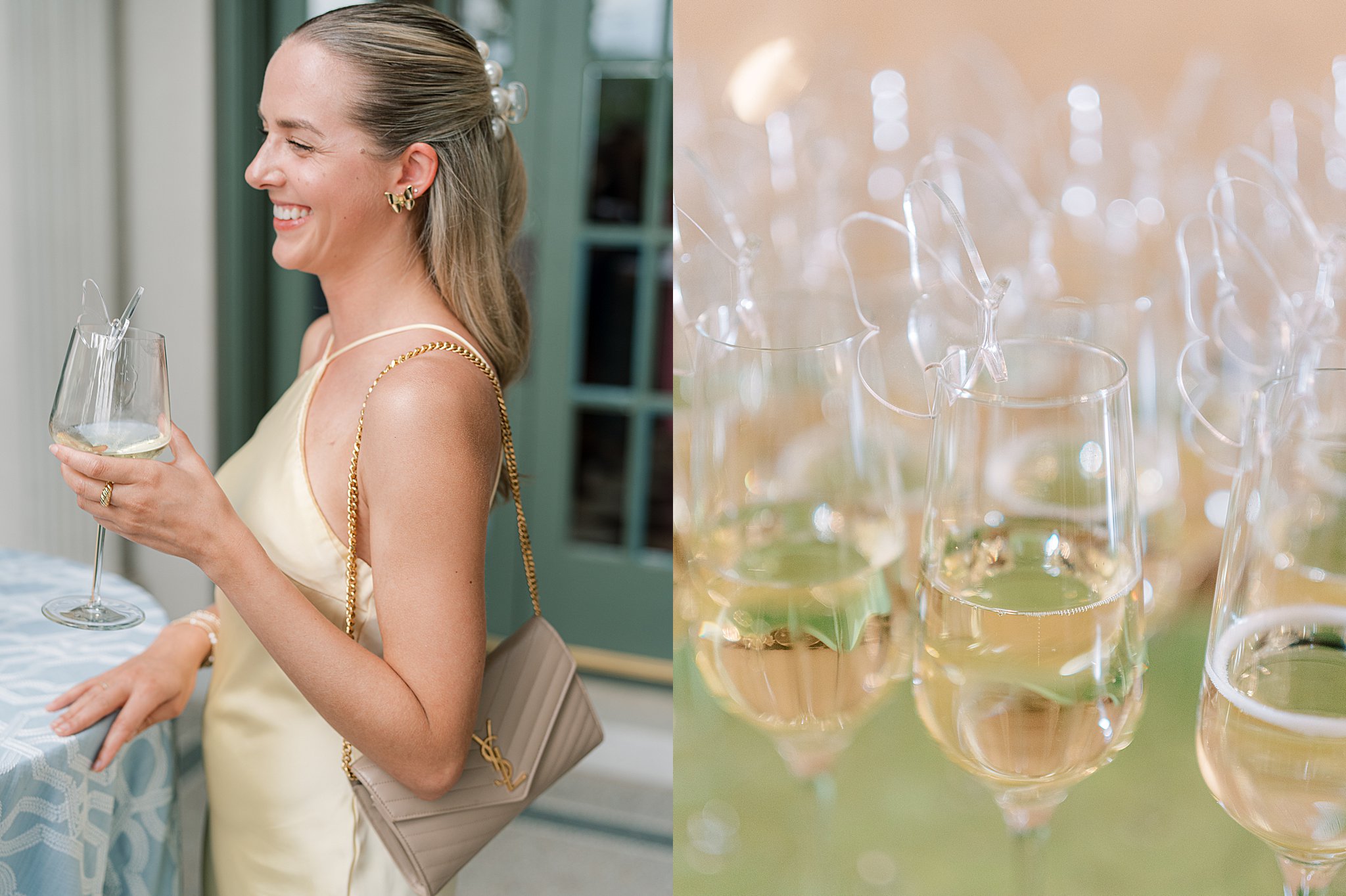 Tulsa wedding photography capturing cocktail hour at Chapman and Libby’s wedding at The Mansion at Woodward Park