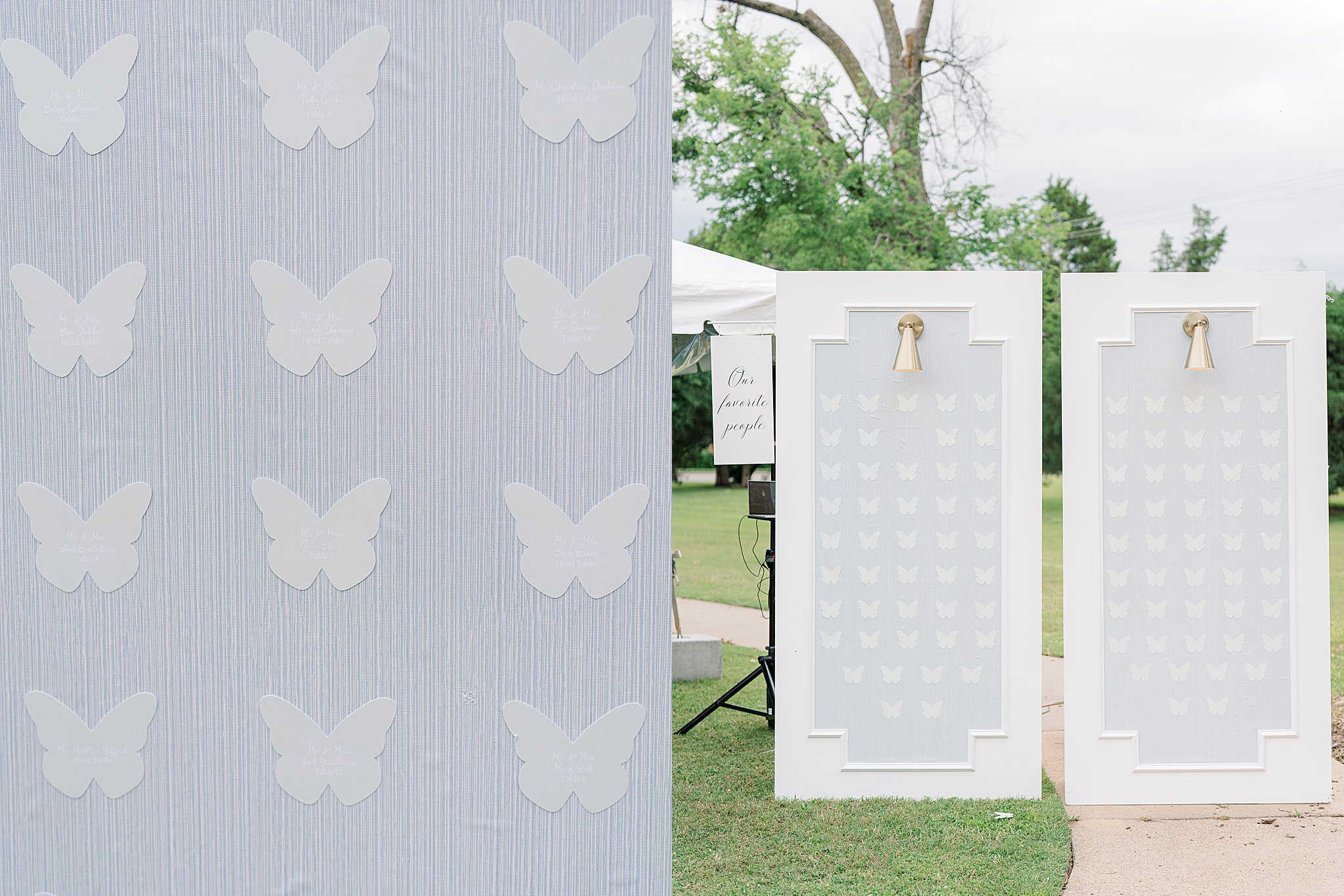 Tulsa wedding photography of wedding reception details including decor, florals, and table settings