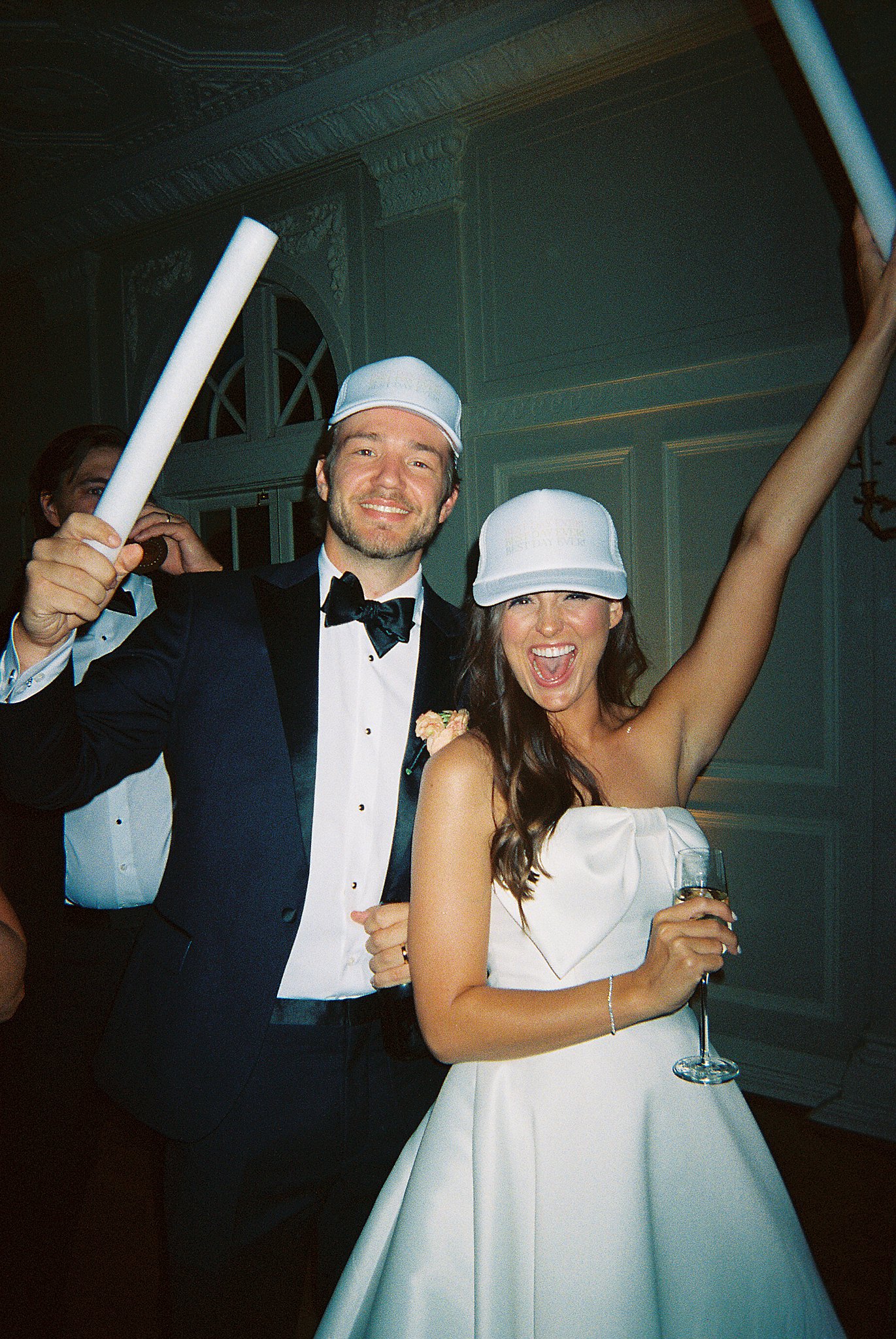 Tulsa wedding photography capturing wedding reception details with guests, decor, and dancing